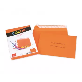 ELCO Color Kuvert C5 (162 x 229 mm), utan fönster, självhäftande, 100 g/m², Orange, 25 st (74618.82)