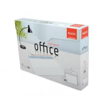 ELCO Office Kuvert C4 (229 x 324 mm), utan fönster, självhäftande, 120 g/m², vit, 50 st (74538.12)