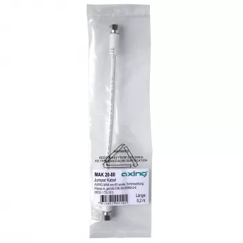 AXING MAK 20-80 F-Type koaxial patchkabel 0,2 m vit