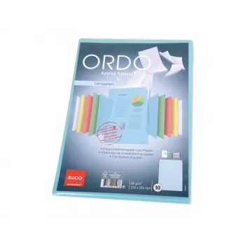 ELCO Ordo transparent mapp A4, 220 x 310 mm, 80 g/m², blå, 10 st (73696.34)