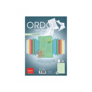 ELCO Ordo transparent organisationsmapp A4, 220 x 310 mm, 80 g/m², grön, 10 st (73696.64)