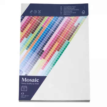 Artoz Papier Mosaic kuvert DIN C5 utan fönster vit våtlimmad 20 st (9439420-211)