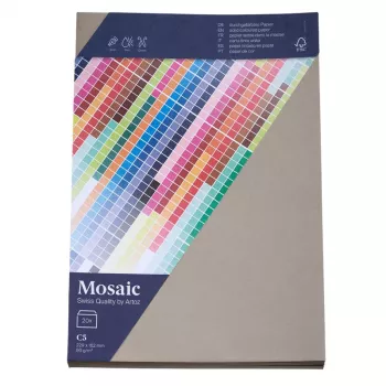 Artoz Papier Mosaic kuvert DIN C5 utan fönster, cement, våtlimmad, 20 st (9439420-217)