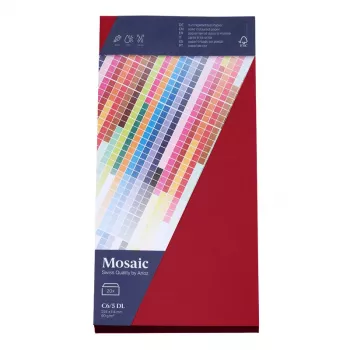Artoz Papier Mosaic kuvert DIN lång utan fönster röd 20 st