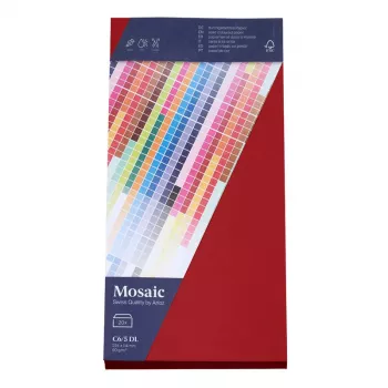 Artoz Papier Mosaic kuvert DIN lång utan fönster röd 20-pack