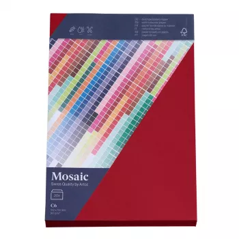 Artoz papper Mosaic kuvert DIN C6 utan fönster vinröd våtlimmad 20 st