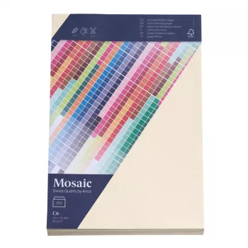 Artoz papper Mosaic kuvert DIN C6 utan fönster elfenben våtlimmad 20 st