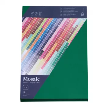Artoz papper Mosaic brevkuvert DIN C6 utan fönster, granngrön, gummerad (våtlimmad), 20 st