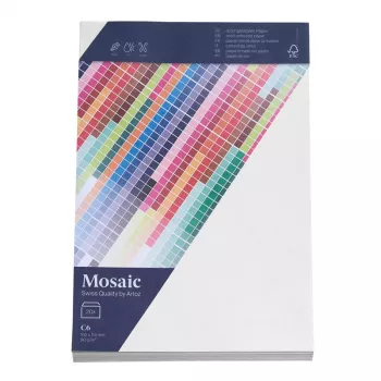 Artoz papper Mosaic kuvert DIN C6 utan fönster vit våtlimmad 20 st