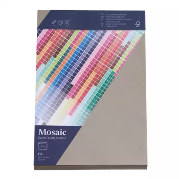 Artoz papper Mosaic kuvert DIN C6 utan fönster cementgrå våtlimmad 20 st