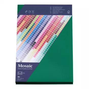 Artoz papper Mosaic kuvert DIN B6 utan fönster granngrön våtlimmad 20 st
