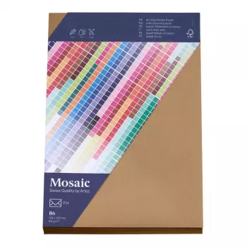 Artoz papper Mosaic kuvert DIN B6 utan fönster natur våtlimmad 20 st