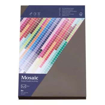 Artoz papper Mosaic kuvert DIN B6 utan fönster grafit gummerad 20-pack