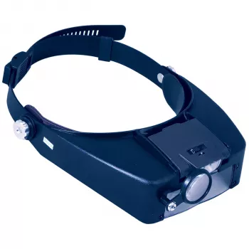 Discovery Crafts DHD 20 huvudförstoringsglas med 6 utbytbara linser, LED-belysning, svart/grå