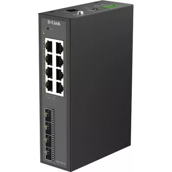 D-Link DIS-210G-12 smart managed industriell switch - 8 Gigabit-portar + 4 SFP-platser