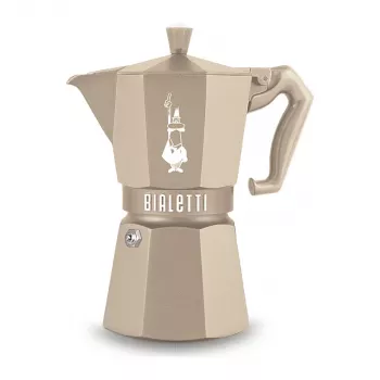 Bialetti MOKA EXCLUSIVE 6TZ induktionsmokakanna, sand, 6 koppar