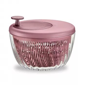 Guzzini Spin&Store salladsslunga, mauve red, 4,5 l