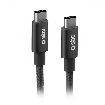 SBS TECABLETCC20BK USB-C till USB-C-kabel 25W Power Delivery 1,5 m – grå
