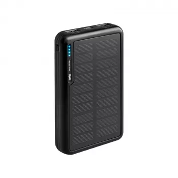 SBS solpowerbank USB/USB-C 10000 mAh svart