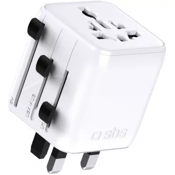 SBS TEADAPTUNI Universal Travel Adapter - White