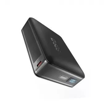 SBS HD 30W 10000mAh USB-C powerbank med LCD-display – svart