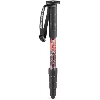 Manfrotto Element MII aluminiummonopod, röd (MMELMIIA5RD)