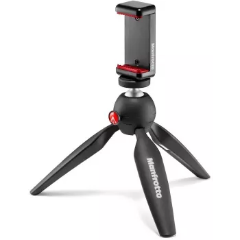 Manfrotto PIXI Smart miniativstativ med smartphonehållare – svart