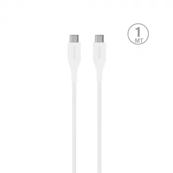 PURO ELEKTRIK Plain USB-C till USB-C-kabel Power Delivery 2m vit