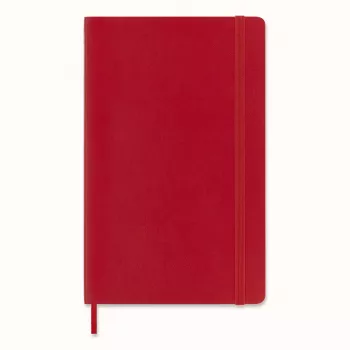 Moleskine Monochromatic anteckningsbok Large röd softcover linjerad 192 sidor 13x21 cm