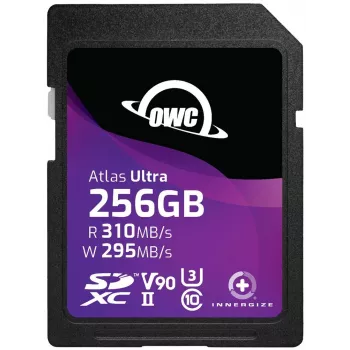 OWC Atlas Ultra 256GB SDXC UHS-II V90 minneskort – 300 MB/s läsning, 250 MB/s skrivning