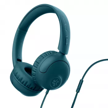 JLAB Audio Studio 2 sladdbundna on-ear-hörlurar med mikrofon och volymkontroll