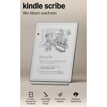 Amazon Kindle Scribe 64GB e-läsare med Premium-penna, 10,2 inch E Ink Carta 1200-display, Wi-Fi, Tungsten