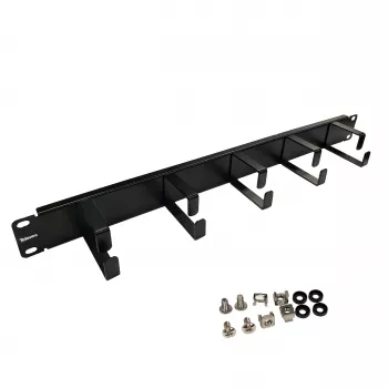 Televes UKO5R 19 inch 1U frontpanel med 5 kabelgenomföringar, ljusgrå