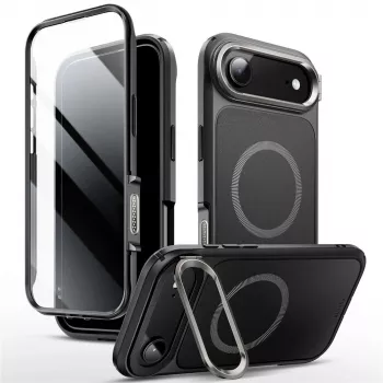 SUPCASE i-Blason Ares Flip MagSafe-skal med inbyggt skärmskydd för Apple iPhone Air, svart