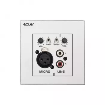 Kindermann WPaMIX-T väggpanel XLR/RCA volym/mixer