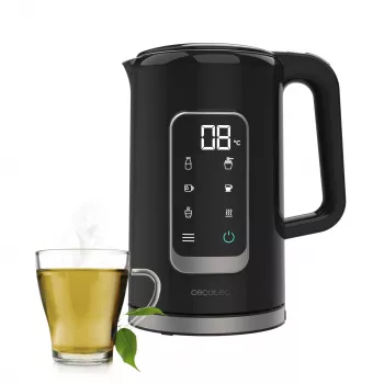 Cecotec ThermoSense 500 Touch elektrisk vattenkokare, 1,7 l, 2200 W, svart