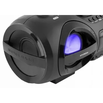 Hyundai TRC985BT portabel CD-boombox med Bluetooth, FM/AM-radio, MP3/USB-uppspelning, svart