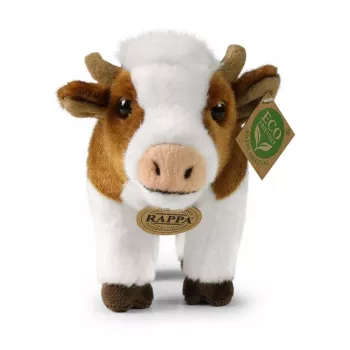 Rappa Realistic Cow mjukisleksak 23 cm miljövänlig