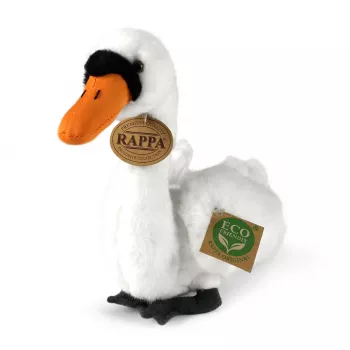 Rappa Eco-Friendly realistisk mjukisleksak svan 20 cm vit