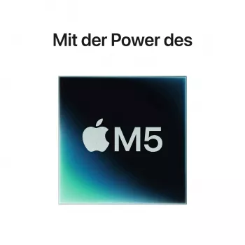 Apple MacBook Pro 14 M5 silver, M5 10-kärnig CPU, 10-kärnig GPU, 24 GB RAM, 1 TB SSD, tyskt tangentbordslayout, Nano-Texture-glas (Z1KN_5_DE_CTO)