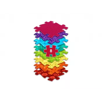 Muffik ortopedisk sensorikmatta set 8-i-1 regnbåge 8 pusselmattor sensorik Muffik / Rainbow / MFK-079
