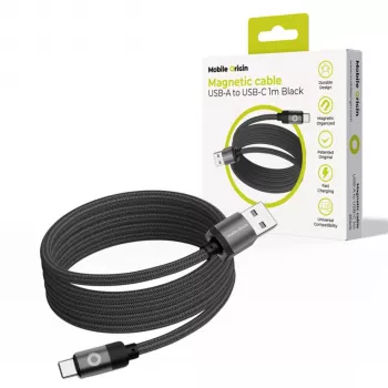 Mobile Origin magnetisk kabel USB-A till USB-C svart 1 m