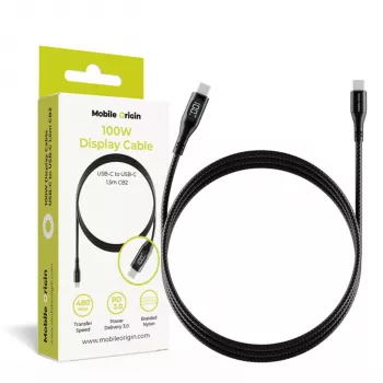 Mobile Origin 100W Display-kabel USB-C till USB-C CB2 1,5 m