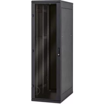 TRITON RMA-42-A66-BAX-N1 19-tums golvskåp 42U 600x600 mm, svart, glasdörr, 800 kg