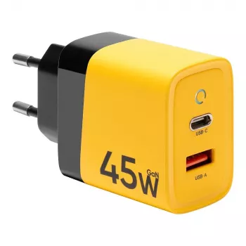 Tactical Microgrid GaN 45W gul väggladdare med USB-C