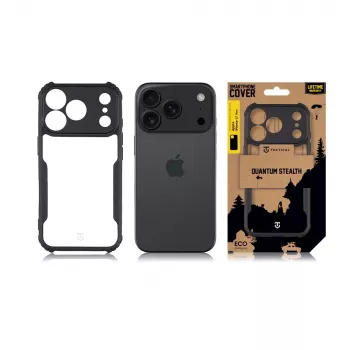 Tactical baksideskal Quantum Stealth iPhone 17 Pro transparent/svart