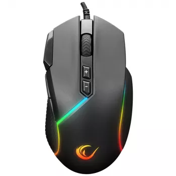 Rampage Comfort gaming-mus, programmerbar, 12800 DPI RGB, svart