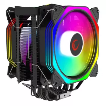 Rampage Octagon C60 CPU-luftkylare, dual tower, 2x120mm ARGB-fläktar, 1800RPM, LGA 1700/AM5