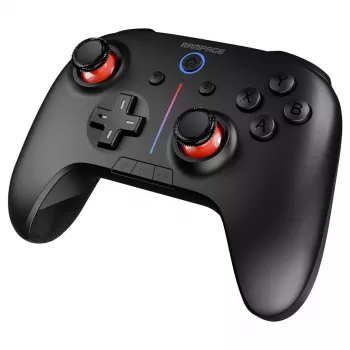 Rampage Hydra Pro Pad Wireless RGB 2.4G Hall Effect-kontroll med magnetiska triggers, svart