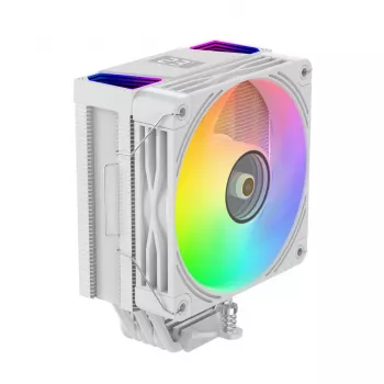 Rampage Octagon C70 CPU-kylare med LCD, 120 mm ARGB-fläkt, AM5/LGA1700, vit